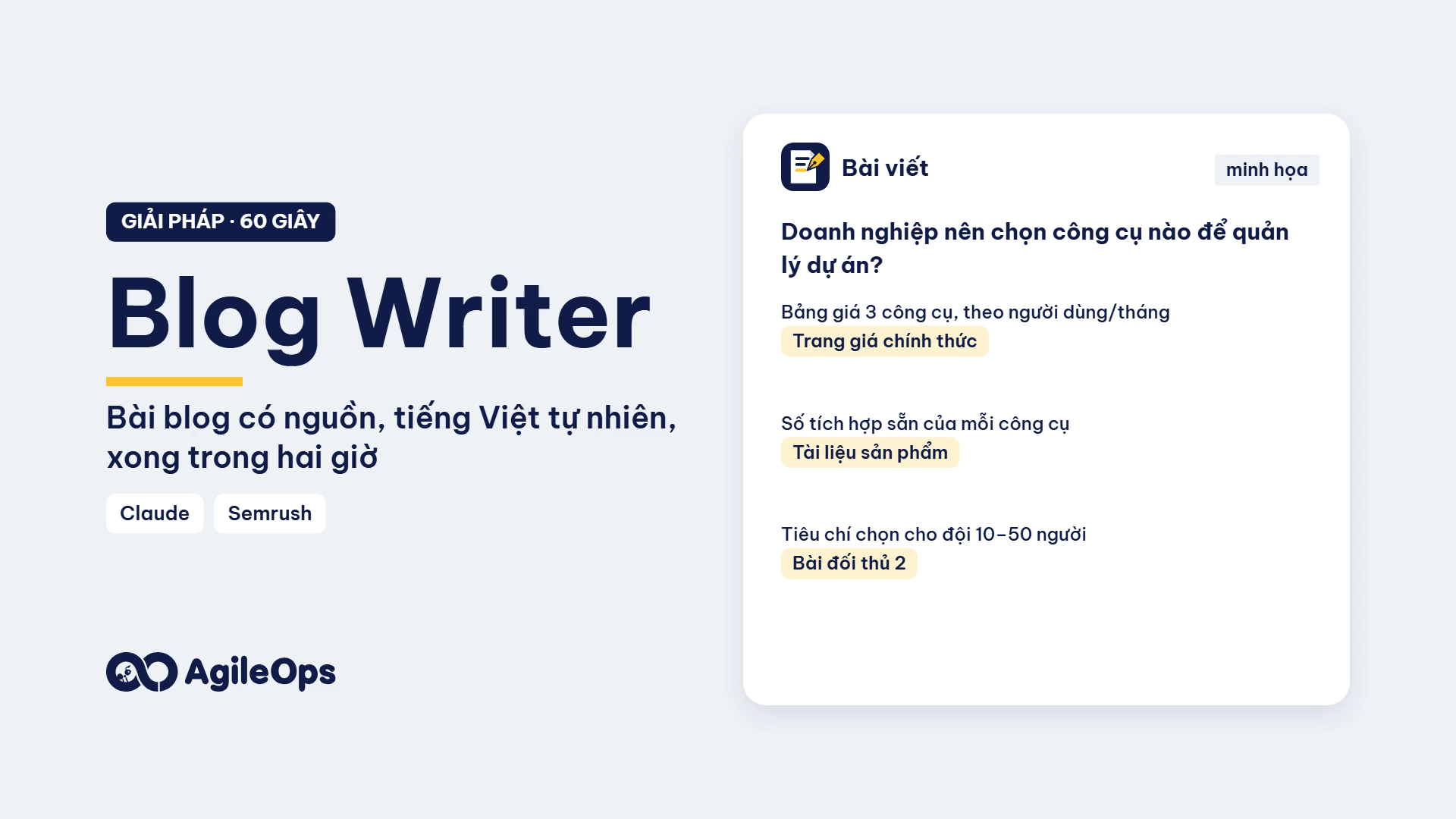 AgileOps - Skill write-blog